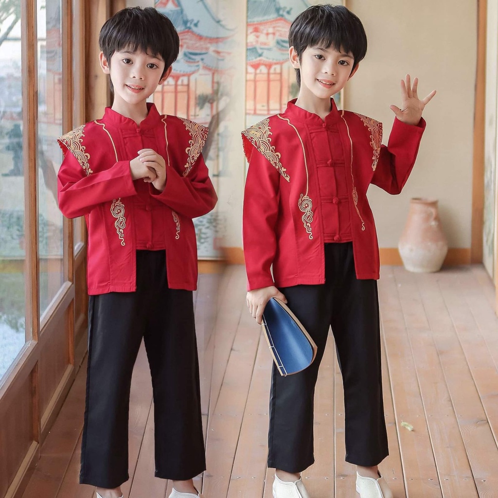 Setelan Cheongsam Anak Laki Laki atau Perempuan KINGDOM