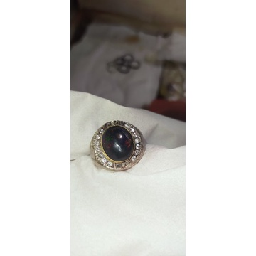 kalimaya black opal ring perak handmade