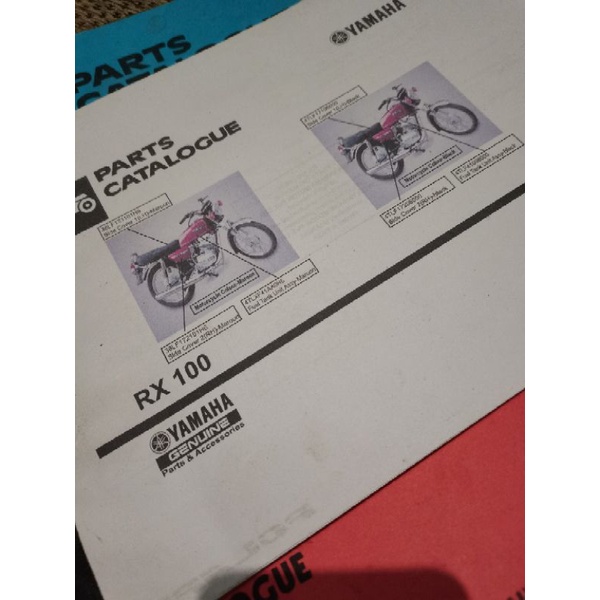 BUKU KATALOG RX 100 BUKU PART'S KATALOG YAMAHA RX 100 BUKU KATALOG YAMAHA RX100