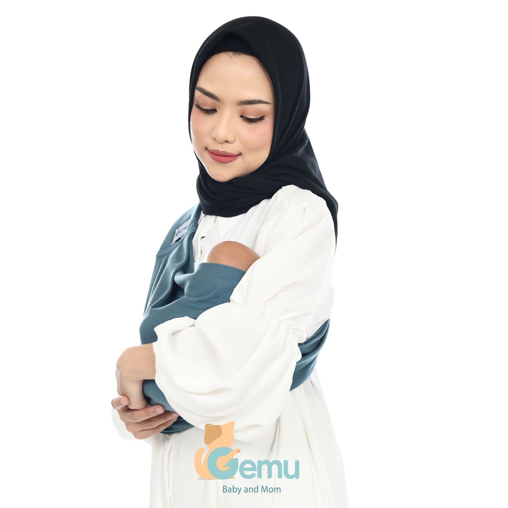 GEMUBABY Gendongan Bayi Samping Instan Geos Busa Gen Two Premium plus Pouch