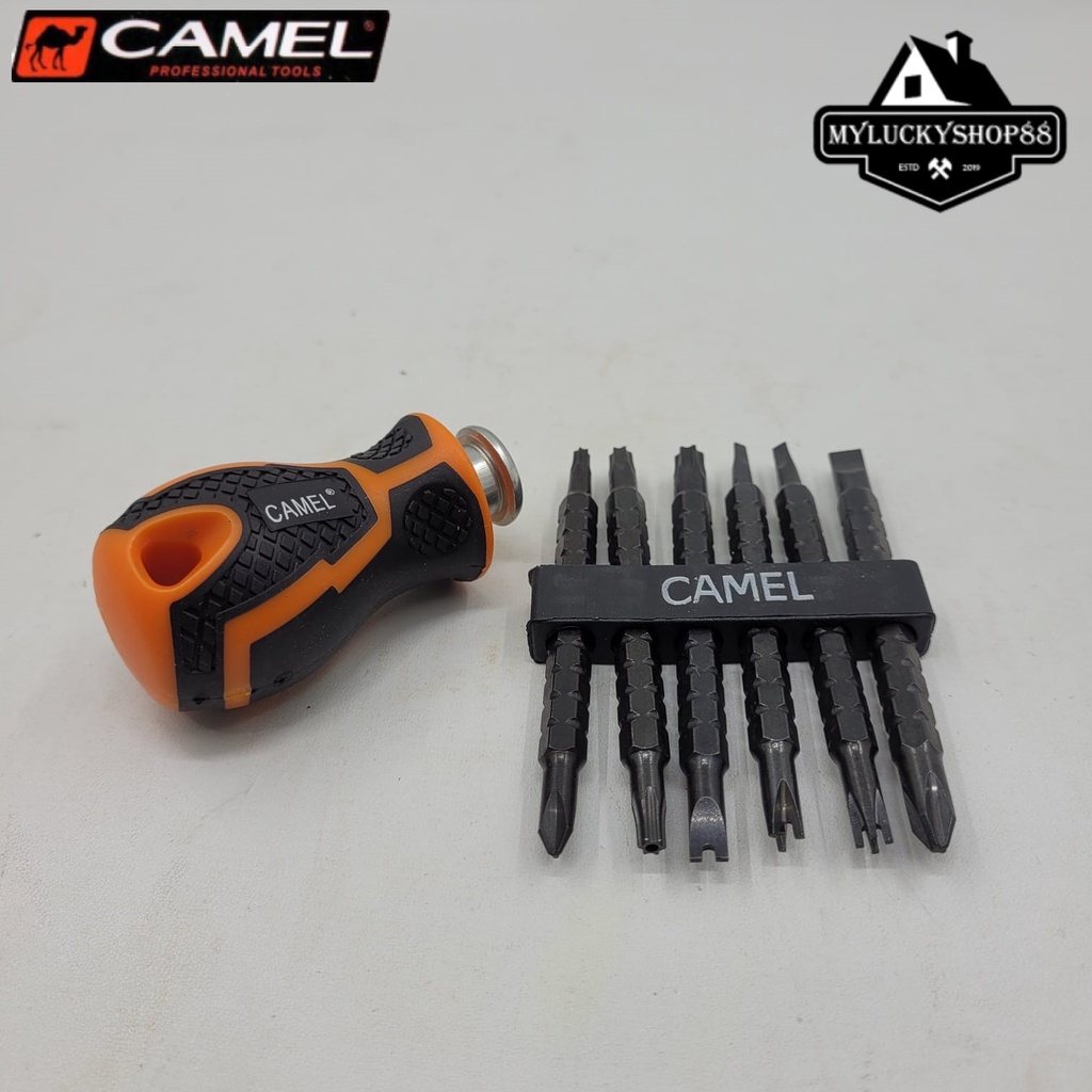 Camel Obeng Cebol Set 218 Flexible Bolak Balik Mini 7 Pcs Kombinasi