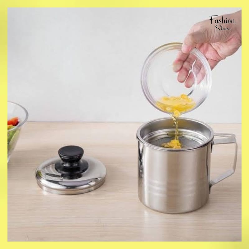 Tempat Saring Minyak Bekas Pakai / Oil Pot Stainless