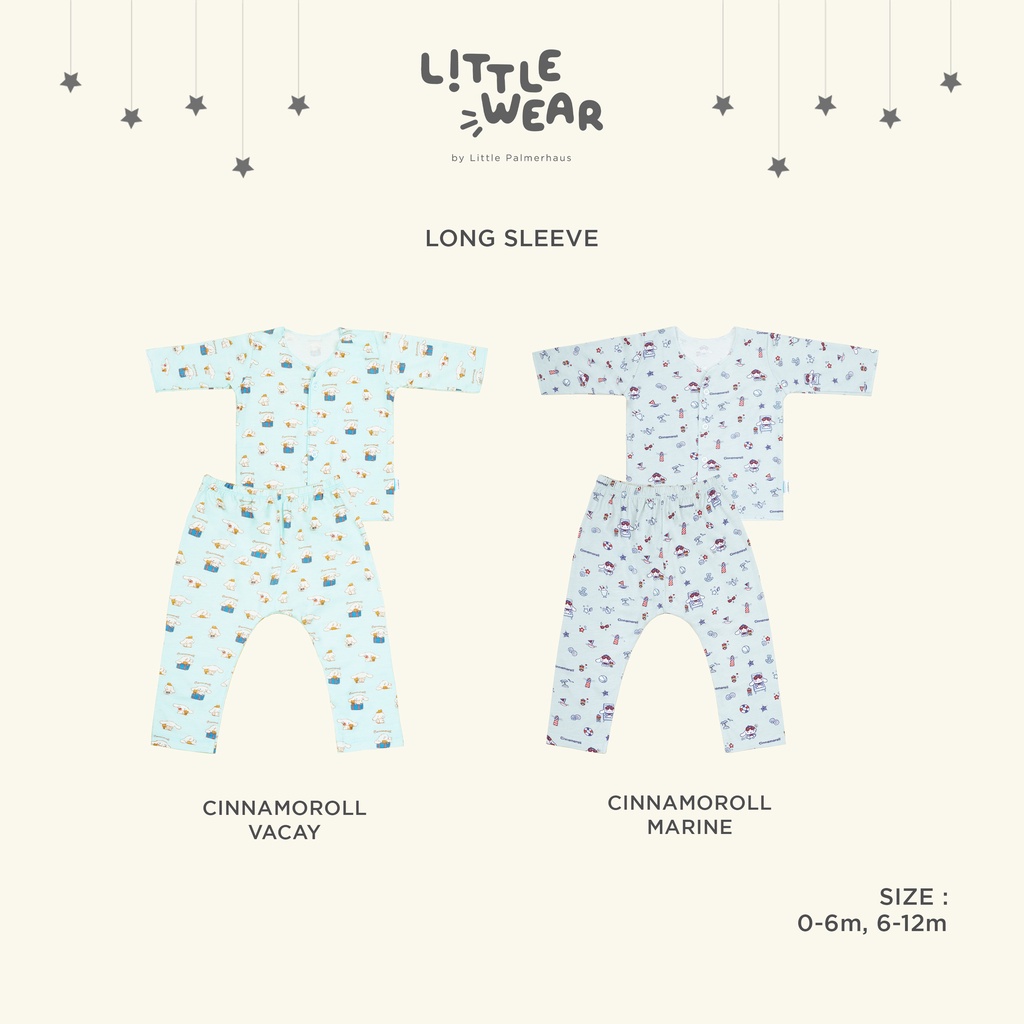 [Size 0-12m] Little Wear By Little Palmerhaus Cinnamoroll Long Sleeve Setelan Panjang Bayi