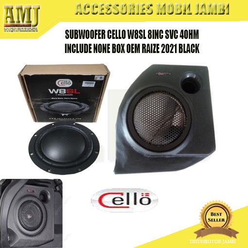SUBWOOFER CELLO W8SL SVC 4 OHM 8" + NONE BOX OEM 8" RAIZE 2021 BLACK