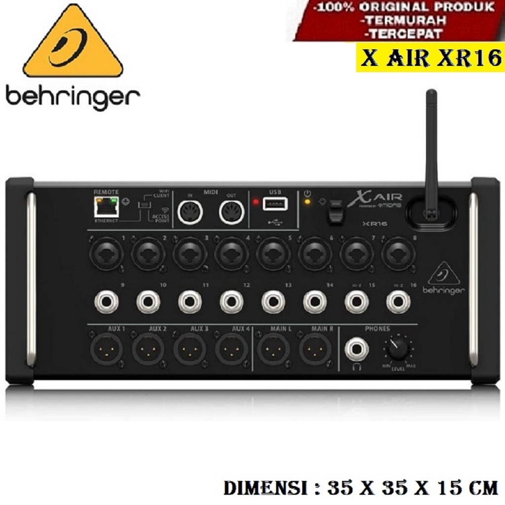 Mixer Digital 16 Channel Behringer X Air Xr16 Xr 16 Original Behringer