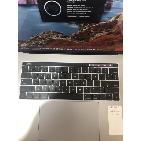 (FREE CASE) MACBOOK PRO RETINA 15&quot; 2016 TOUCHBAR RAM 16GB SSD 256/512GB SECOND BERKUALITAS HARGA EKONOMIS