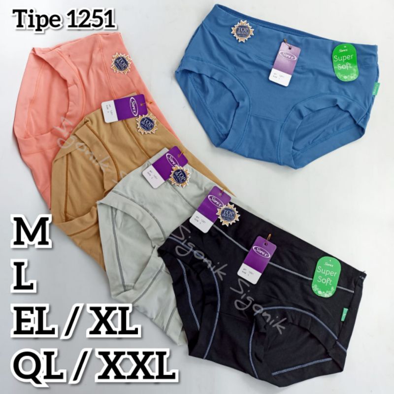 CD Celana Dalam Wanita Dewasa Seamless M L EL/XL QL/XXL Sorex1251  Perempuan Cewek Jumbo Big Size Nyaman Adem Super Soft Sigonik