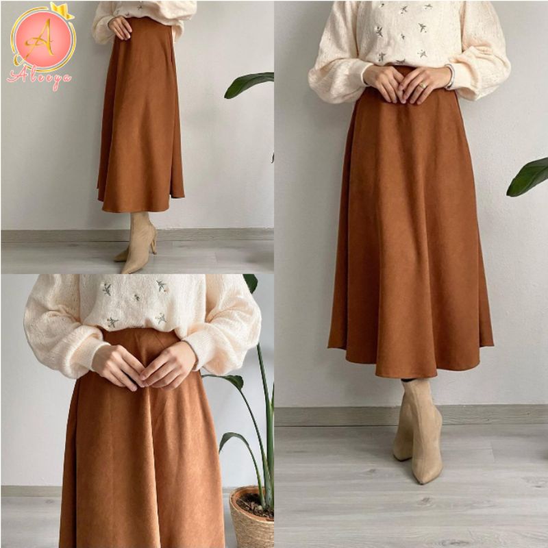 ALEEYA Rok Suede Panjang / Adisthi Maxi Skirt Suede (2118)