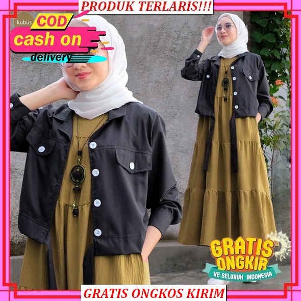 Import Sakura Dress Bahan Cerutybabydoll Aplikasi Renda Gamis Bunga Baju Kondangan Gaun Pesta Mewah 