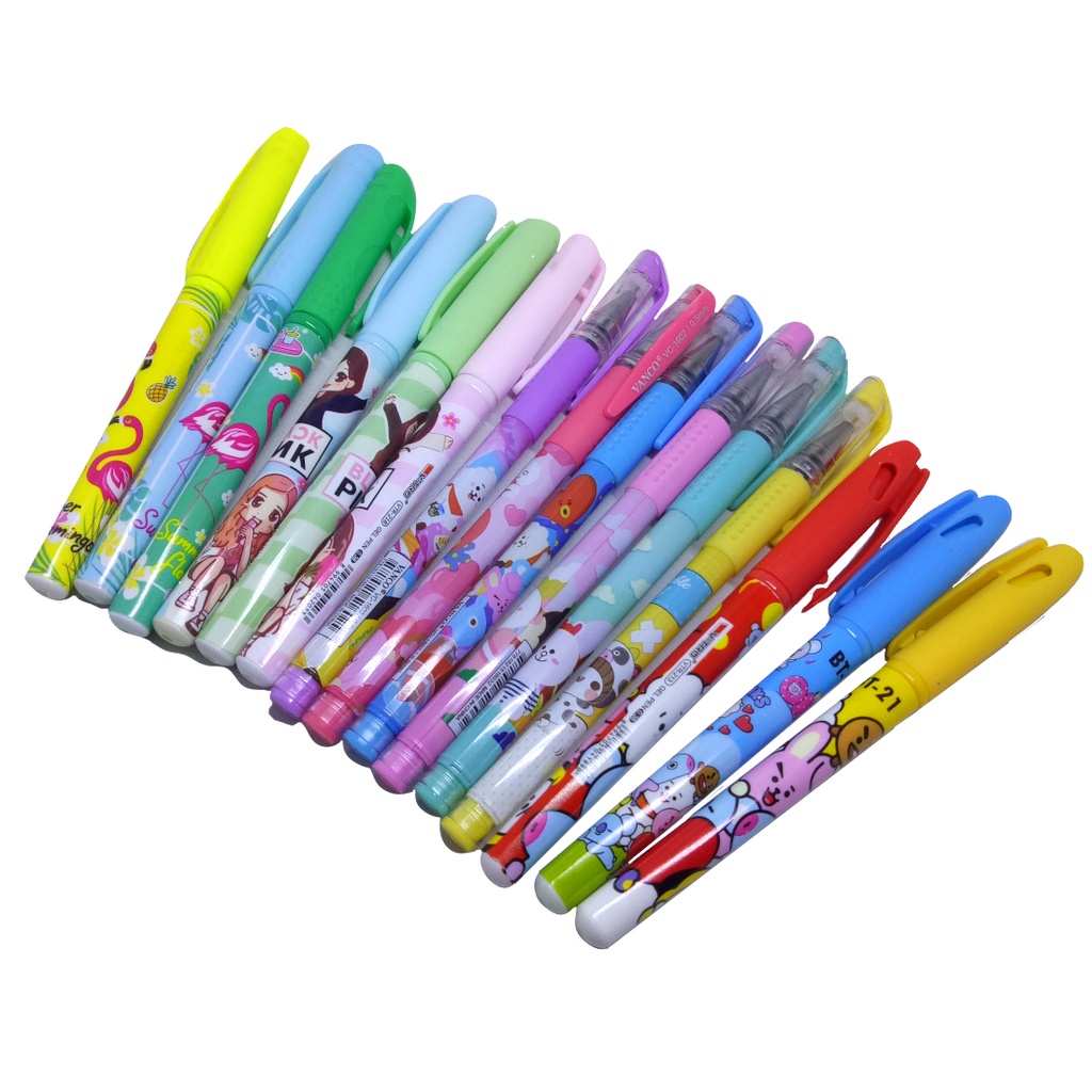 

Pulpen Gel V-Tro Fancy Character Lucu Hero Flamingo Kpop