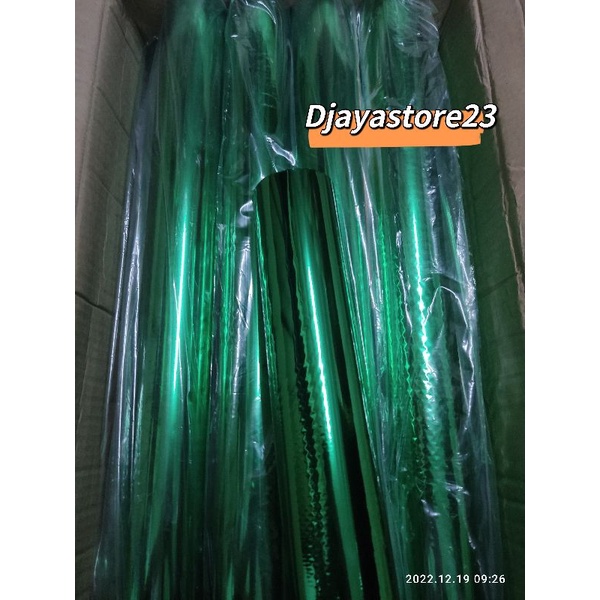 hot stamping foil/kertas foil, poly emboss warna HIJAU TUA SF 142 /1roll 64cm x 120m