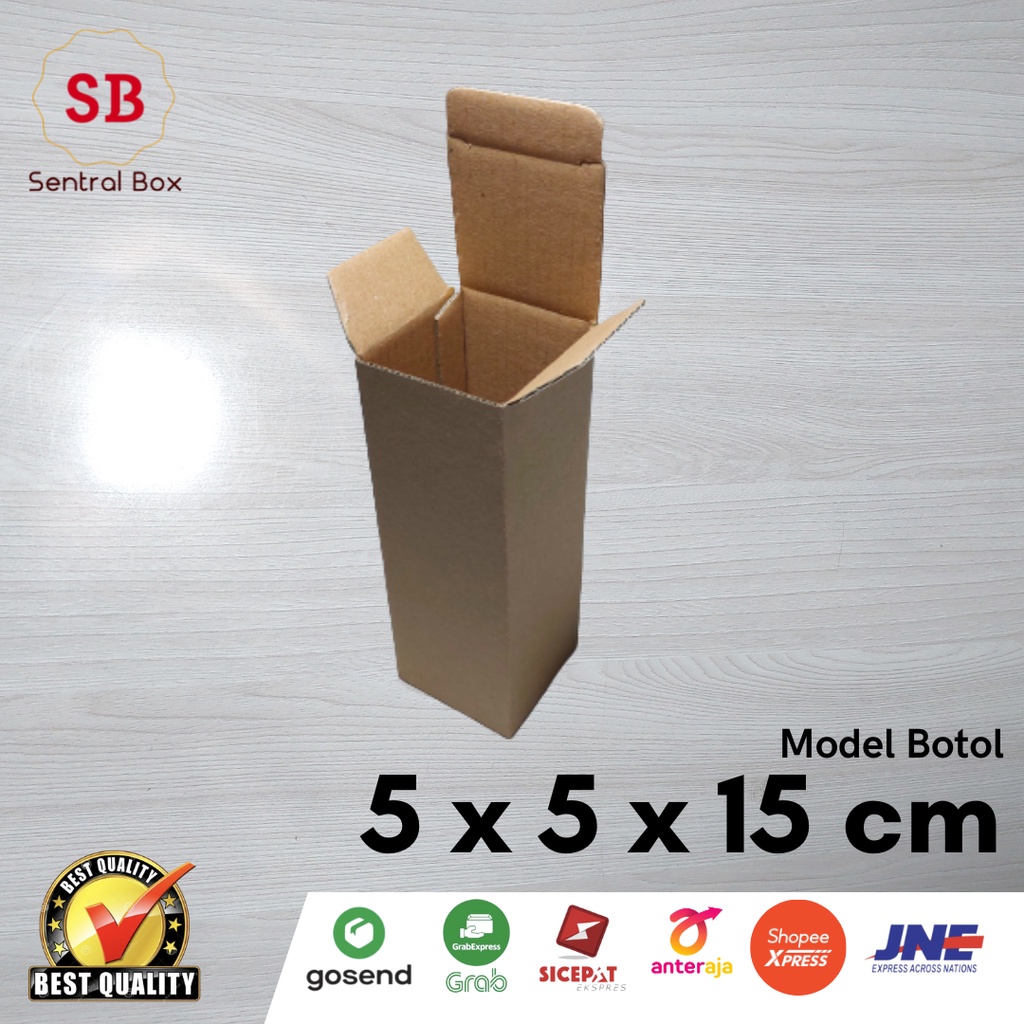 

( Min.order 5 pcs ) Kardus 5 x 5 x 15 cm .....Die Cut ( pembelian di atas 10 pcs harga lebih Murah )