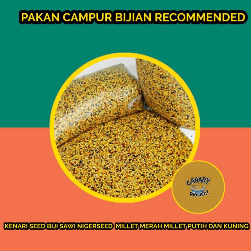 PAKAN CAMPUR ANEKA BIJIAN / PAKAN FINCH / PAKAN LOVE BIRD /  PAKAN KENARI / PAKAN HAMSTER / KENARI S