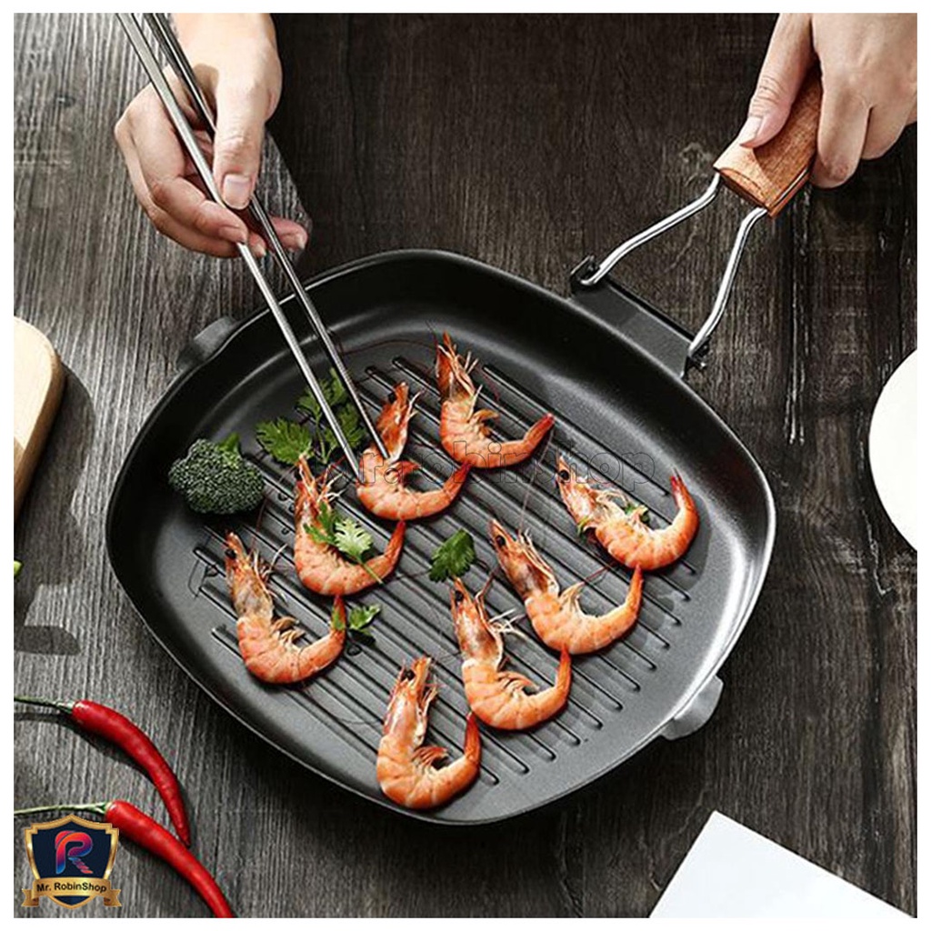 Square Grill Pan Lipat Anti Lengket / Grill Pan / anti lengket 20, 24, 28cm