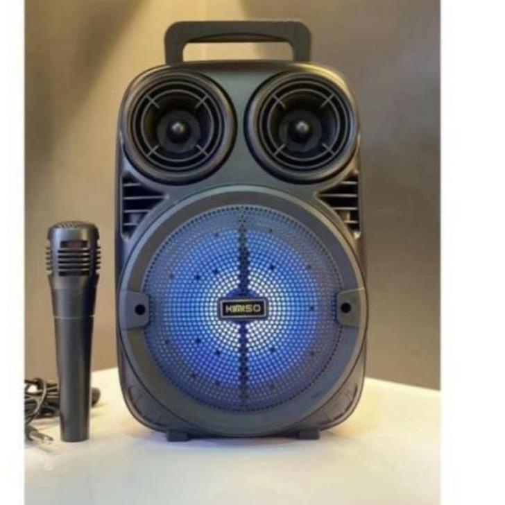 Terbaik Speaker Bluetooth Kimiso 338 Bonus Mic karaoke player karoeke FM Radio digital 338 subwoofer