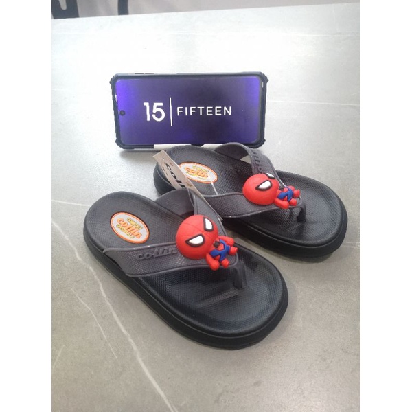 15 SHOP --- NEW ! ! ! SIZE: 24-35 Sandal Anak Laki-laki Sandal Jepit Model karakter Spiderman ( 2 - 9 Tahun ) 6265-1