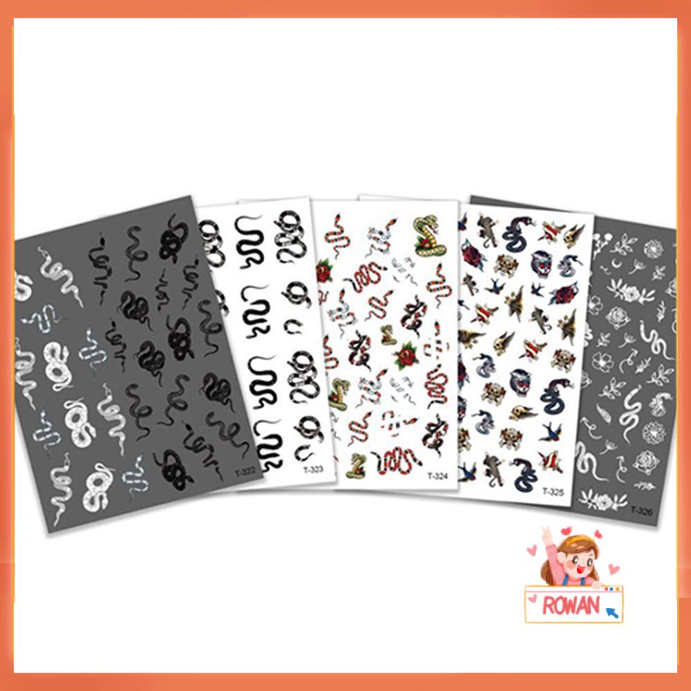 R-flower Nail Sticker Dekorasi Perekat Anti Air Desain Bunga