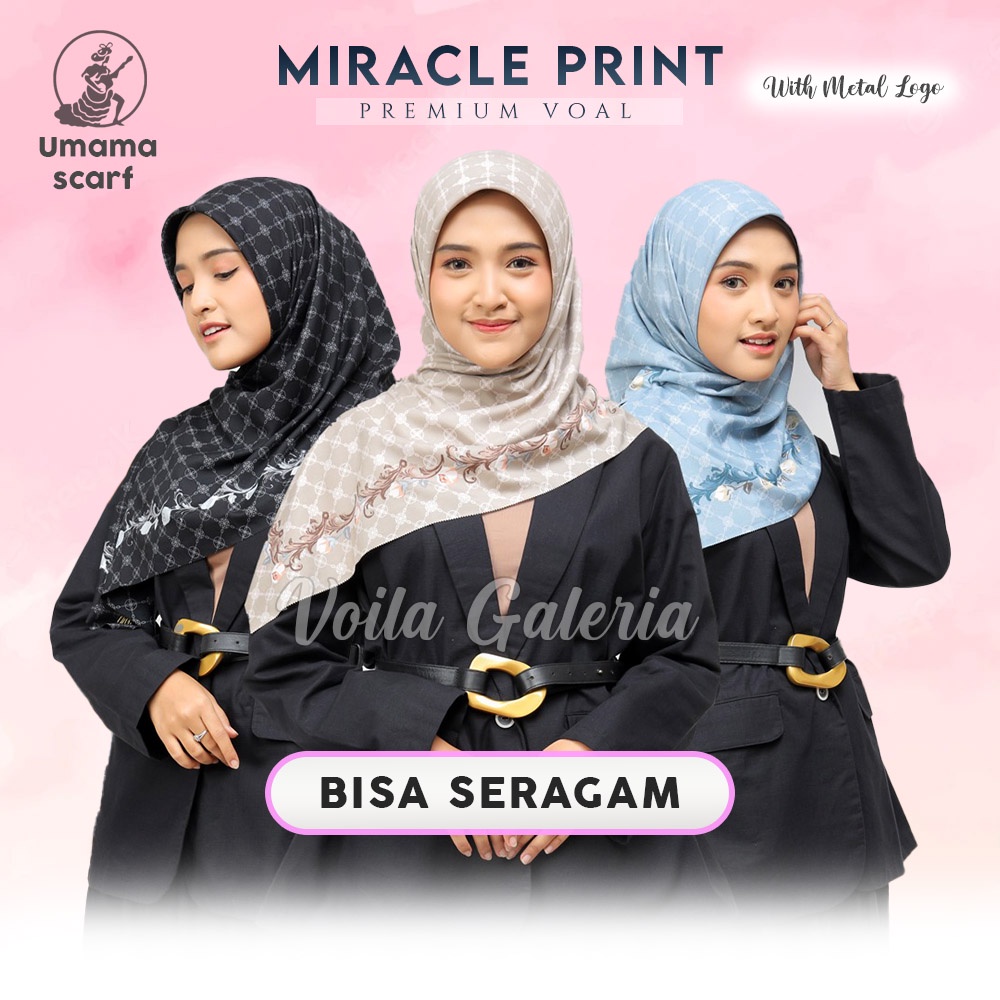 Hijab Segi Empat Zaryta Syar'i Jumbo Motif Miracle - Jilbab Kerudung Segiempat
