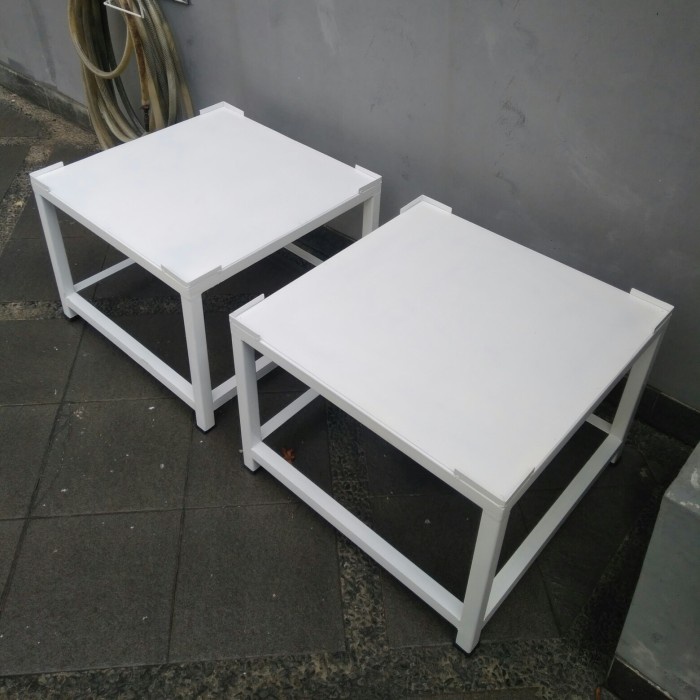 *****] Meja Besi Tatakan Kulkas Full Plat