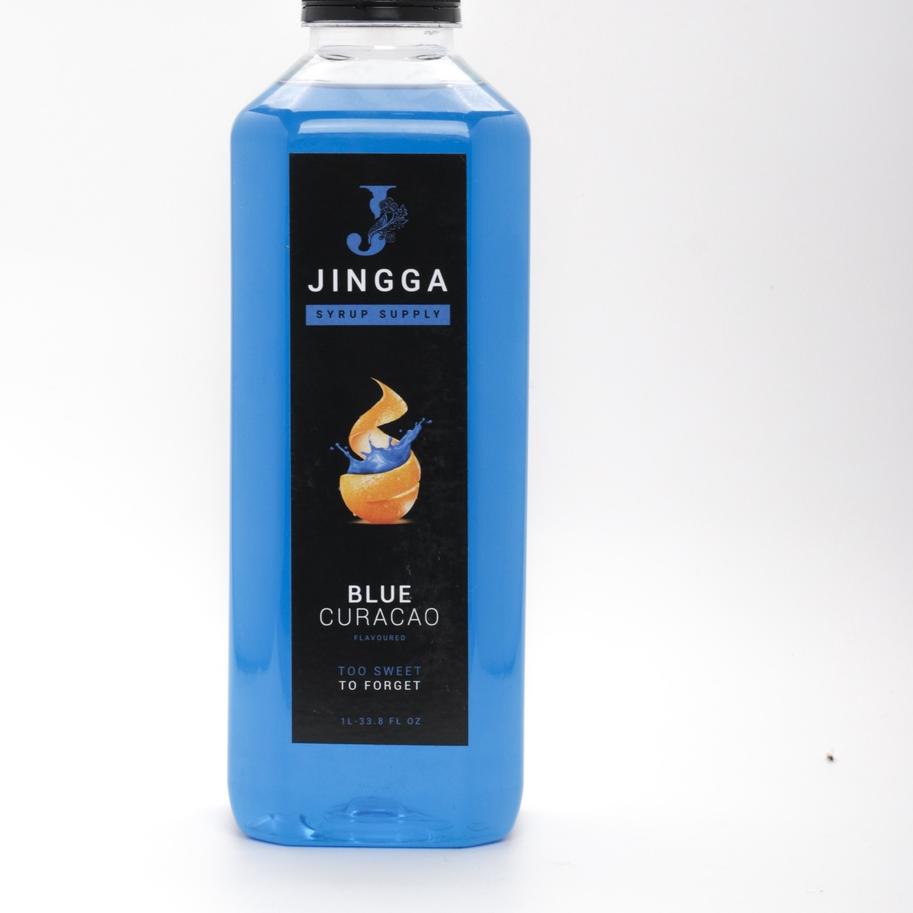 

✘ JINGGA Blue Curacao Syrup 1000 ml - Sirup Flavour Blue Curacao Untuk Coffee Mocktail Cocktail ろ
