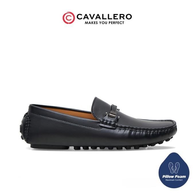 Sepatu Pria Casual Loafers Cavallero Omero Hitam