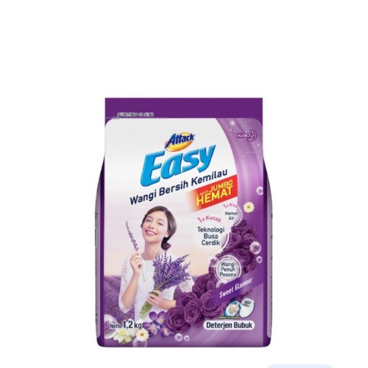 Attack Easy deterjen bubuk Sweet Glamour 1,2kg