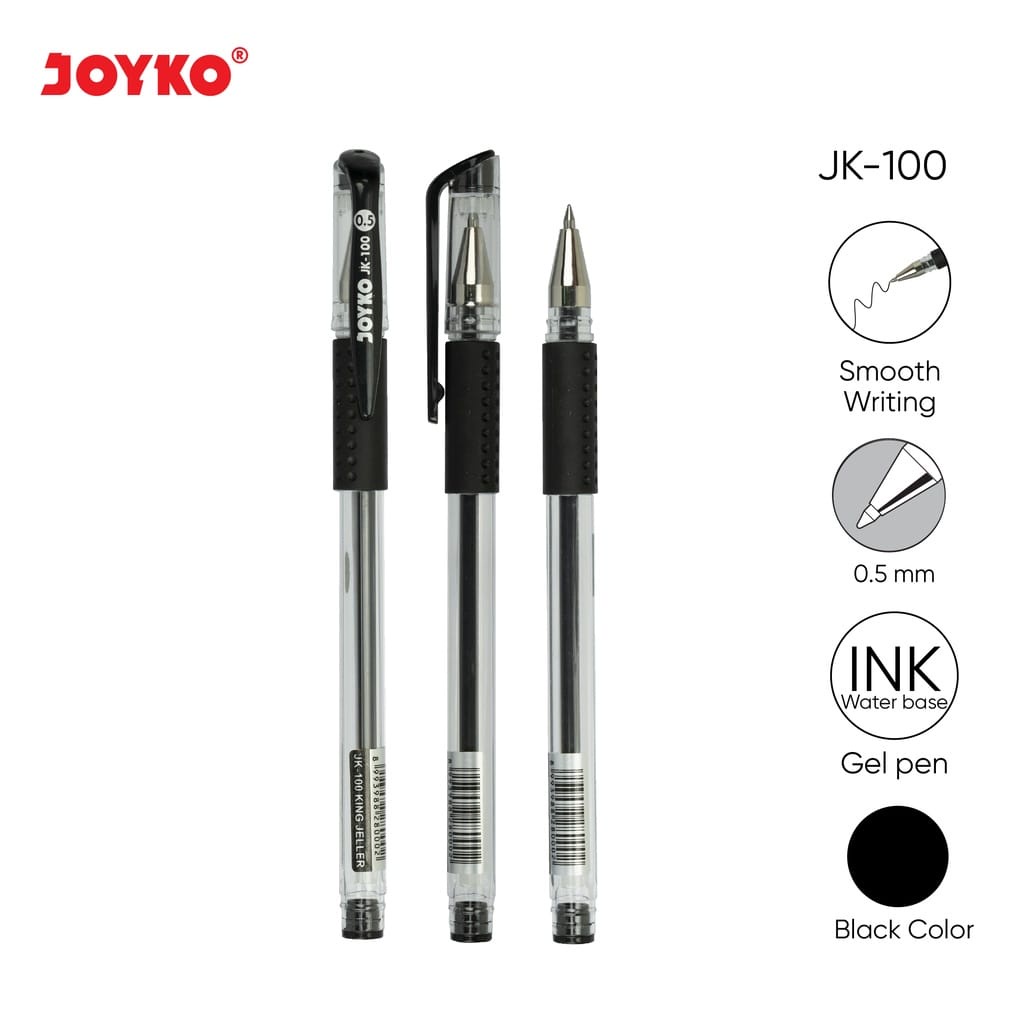 

JOYKO Gel Pen Pulpen Pena Jel JK-100SN SMOOTH WRITING (LEMBUT DITULIS) Whiz Gel 0.5mm Semi Needle Tip