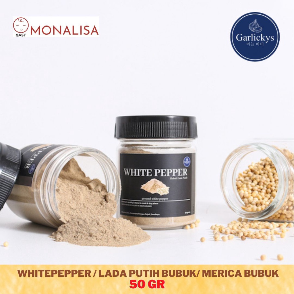 

Garlickys Lada Putih Bubuk / Merica Putih Bubuk / White Pepper Powder