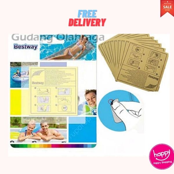 Stiker Lem Tambal Kasur Angin LEM BESTWAY  10pcs Lem Bestway / Lem Kasur Angin / Lem Sofa Angin