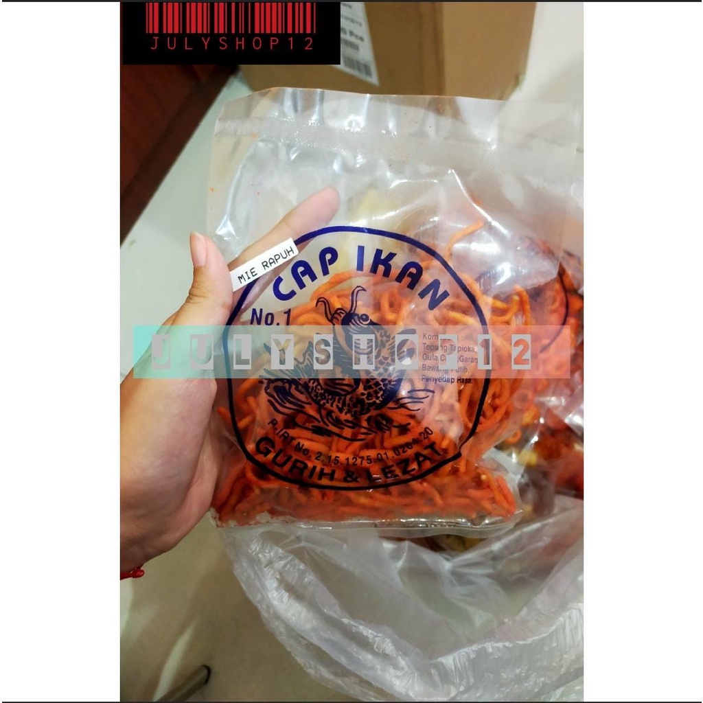 KERIPIK CAP IKAN VARIAN MIE LIDI RAPUH / KERIPIK CAP IKAN / KERIPIK MIE LIDI PEDAS / KERIPIK GURIH /
