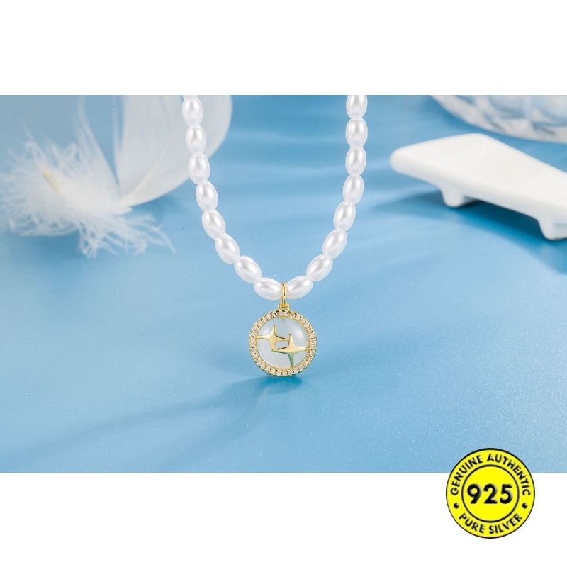 Kalung Mutiara Shell Wanita Musim Gugur Dan Musim Dingin Opal Asterisme Liontin U1509