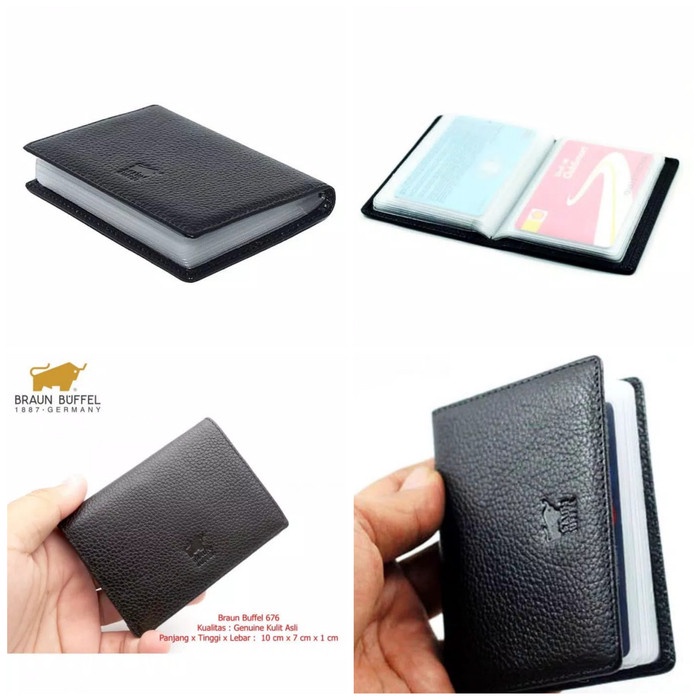 

TERPERCAYA Dompet kartu/card holder kulit Braun Buffel 20 slot plastik Code 1095