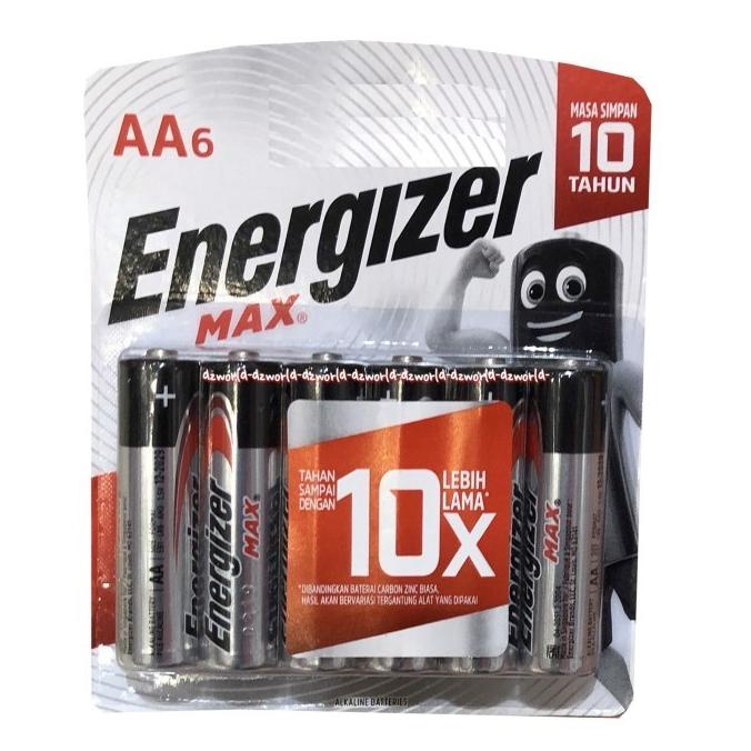 Baterai Energizer AA Batrai Alkaline Isi 6 Cocok Buat Batu Jam Dinding