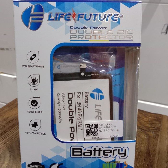 BATRE DOUBLE POWER REDMI 7 / NOTE 8 BN46