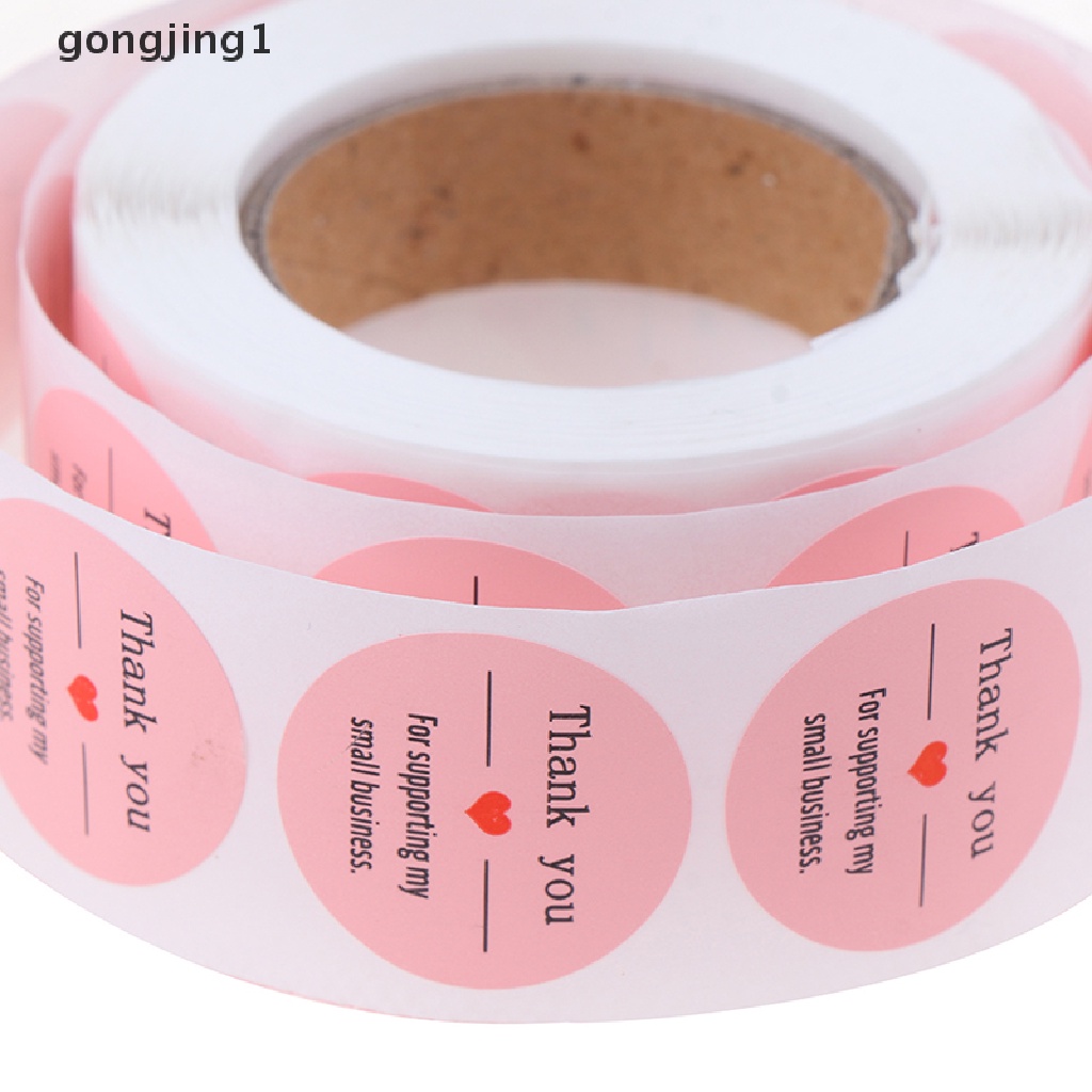 Ggg Pink Paper Label Stiker Thank You Stiker Scrapbooking 500pcs Label Segel ID