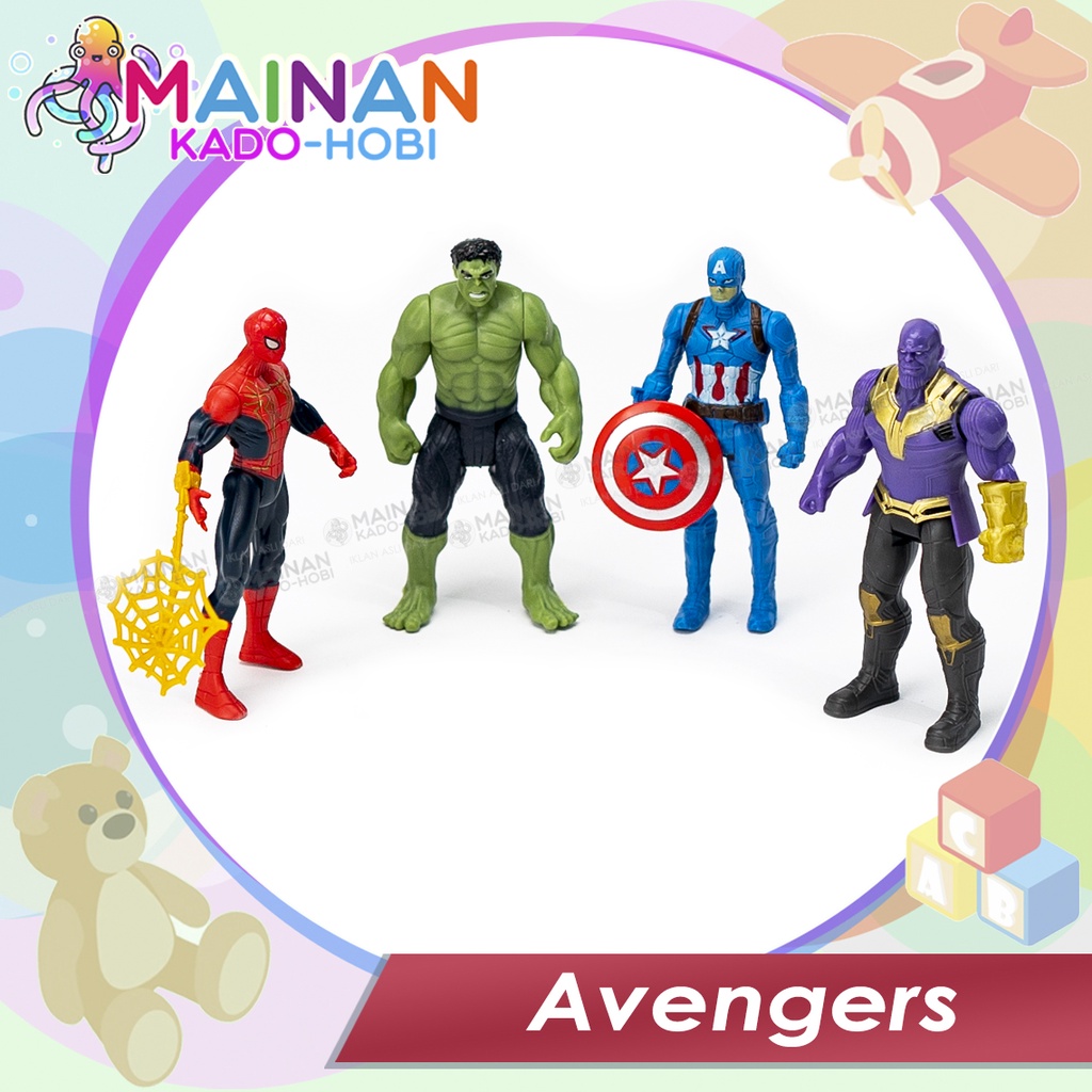 MAINAN ANAK MINIATUR ACTION FIGURE ROBOT SUPERHERO AVENGERS
