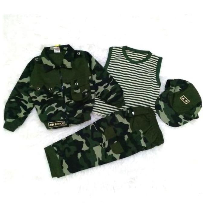 Baju Tentara Loreng Army Jaket Anak Laki-Laki Size Besar