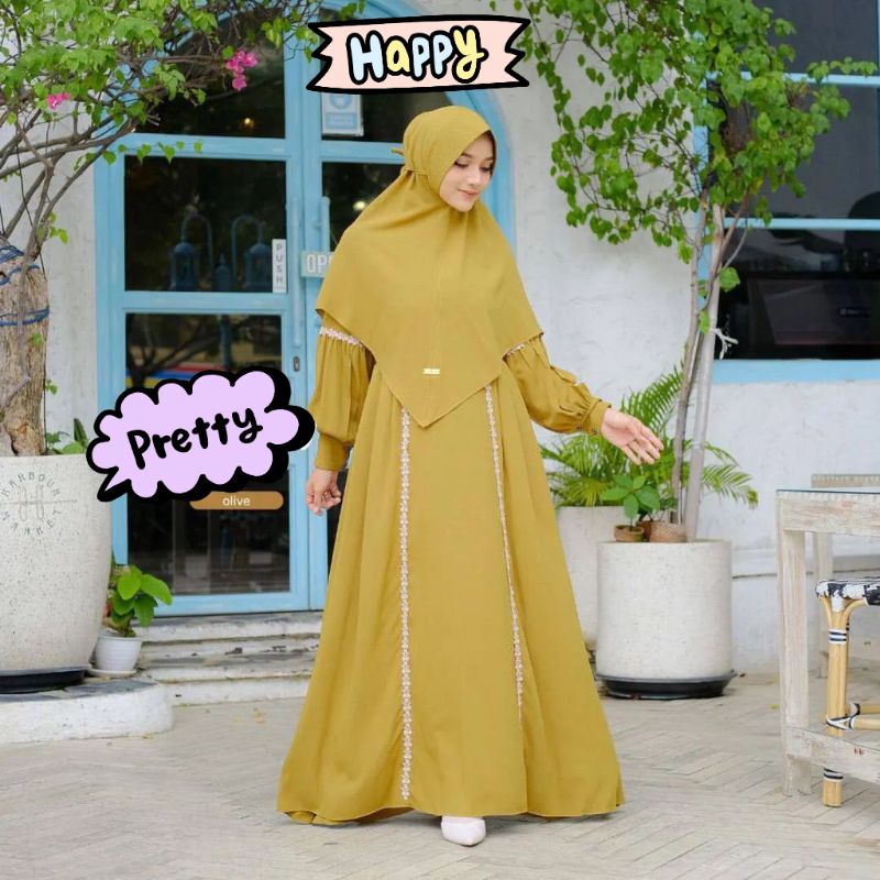 ALIRA SYARI - Baju Gamis Busui Dress Wanita Fashion Muslim Ukuran M L XL XXL 3XL 4XL Jumbo Untuk Aca