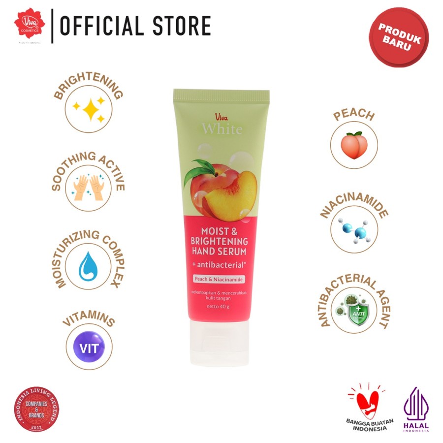 Viva White Hand Serum Moist & Brightening Hand Serum + Antibacterial