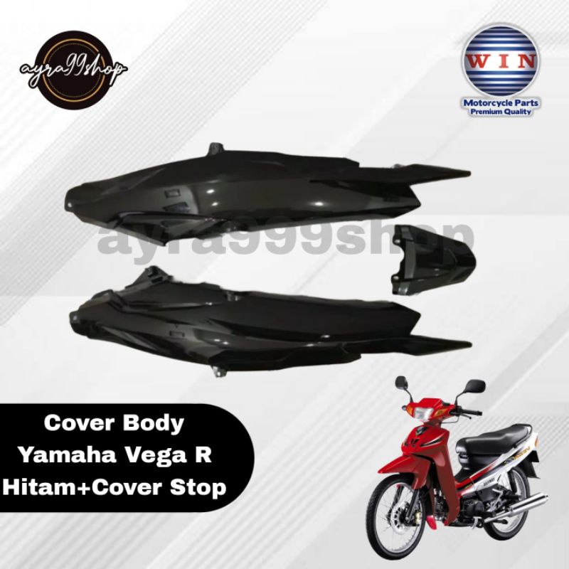 Cover Body Hitam Yamaha Vega R Plus Cover Stop Merk Win