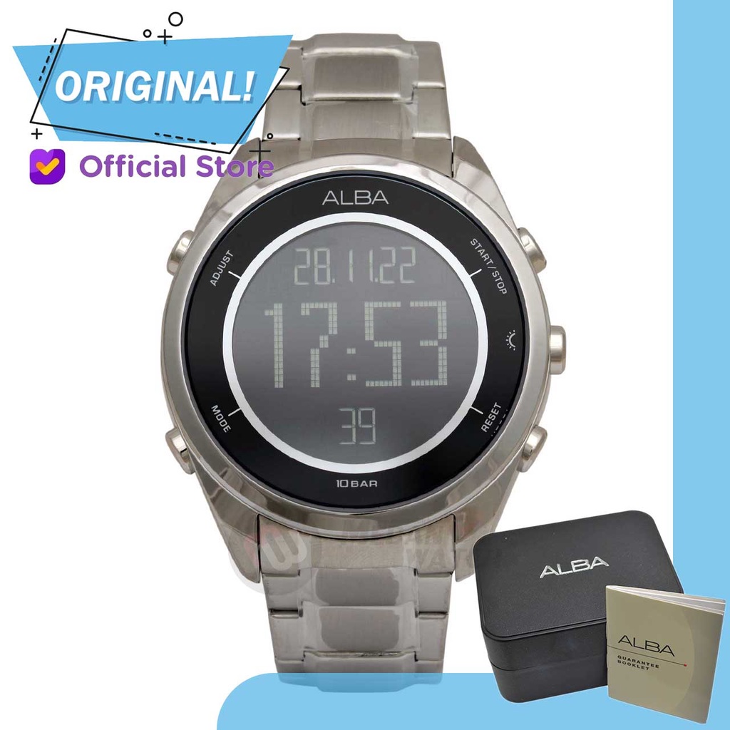 Jam Tangan Pria Digital ALBA A5A005 Original Garansi Resmi