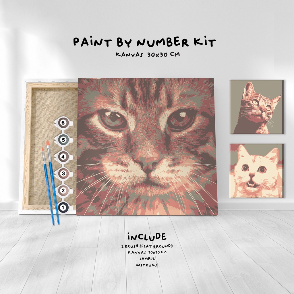 

Paint by Number KIT Cat series Kanvas 30x30cm