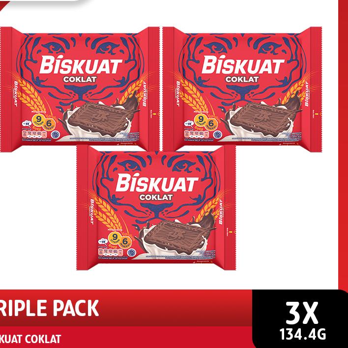

▌▌▌ Biskuat Biskuit Cokelat 134.4 gr - Triple Pack