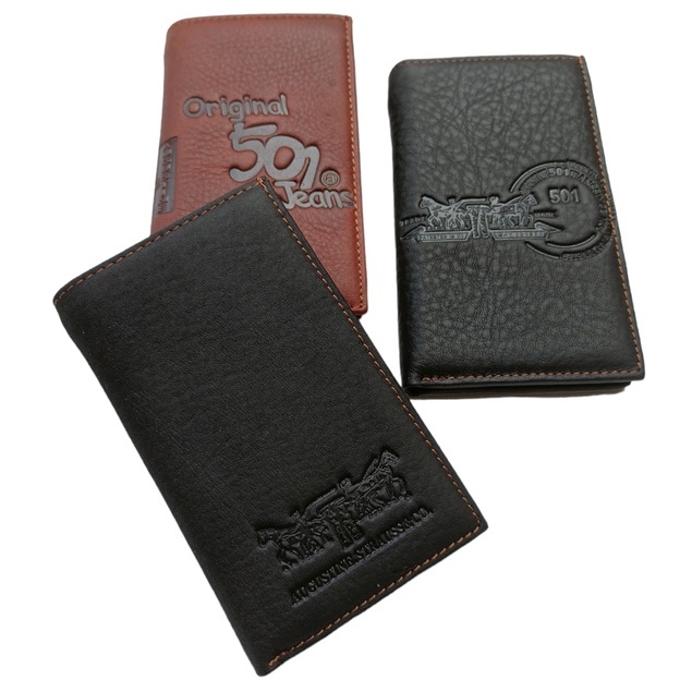 Dompet Pria 3/4 Dompet Lipat Dua Dompet Kulit Pria