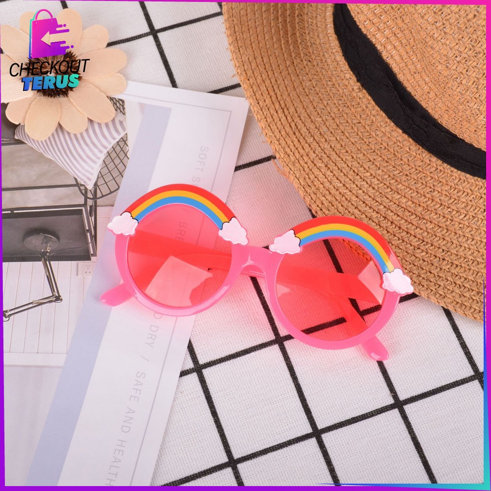 CT C674 Kacamata Hitam Anak Pelangi Unisex Fashion Kaca Mata Warna Kids Sunglasses Rainbow Import