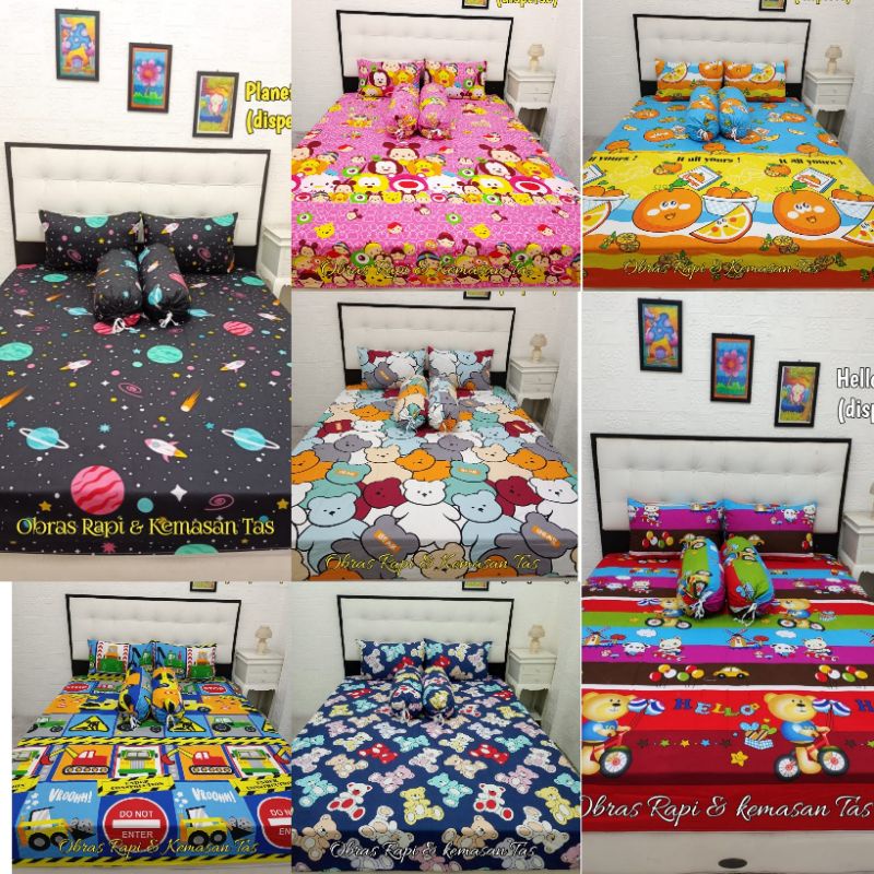 Sprei karet motif kartun anak,Sprei 180X200