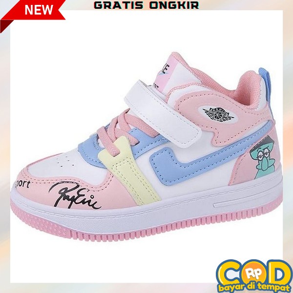 Sneakers Ank Cewek Lucu Sapatu School Kids Spatu Snekers Anak Perempuan Sepatu Sneakers Anak Perempu