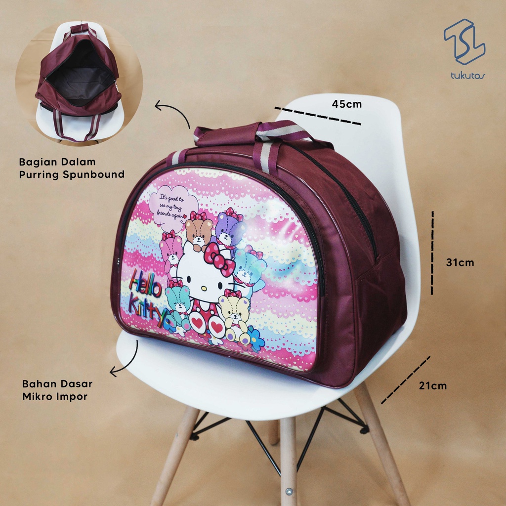 HYBRAND [TP.ELLE.HK] - Tas Travel - Tas Pakaian - Tas Pulang Kampung Motif Bahan Mikro Impor