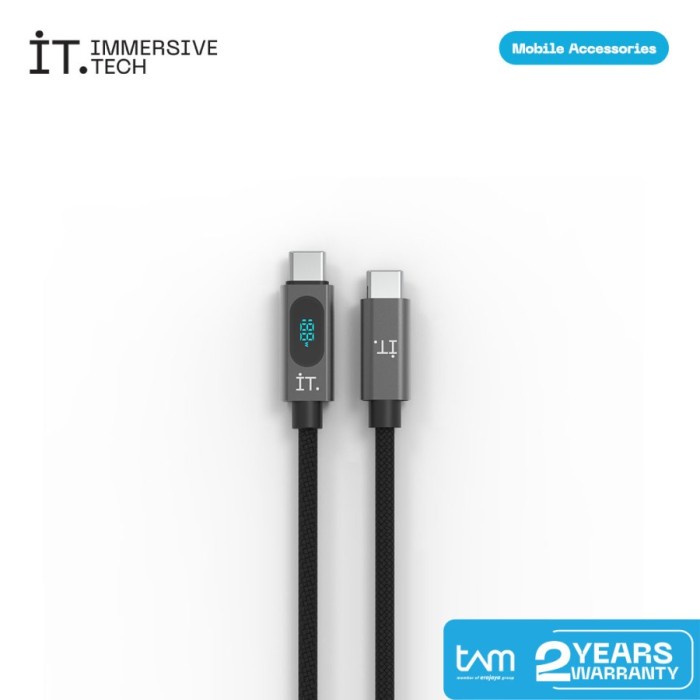 IT LED Display Cable USB C to C - Original Garansi Resmi