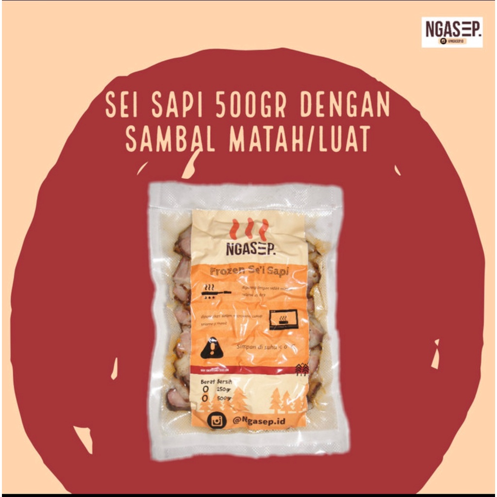 

Sei Sapi 500gr Ngasep Dengan Sambal